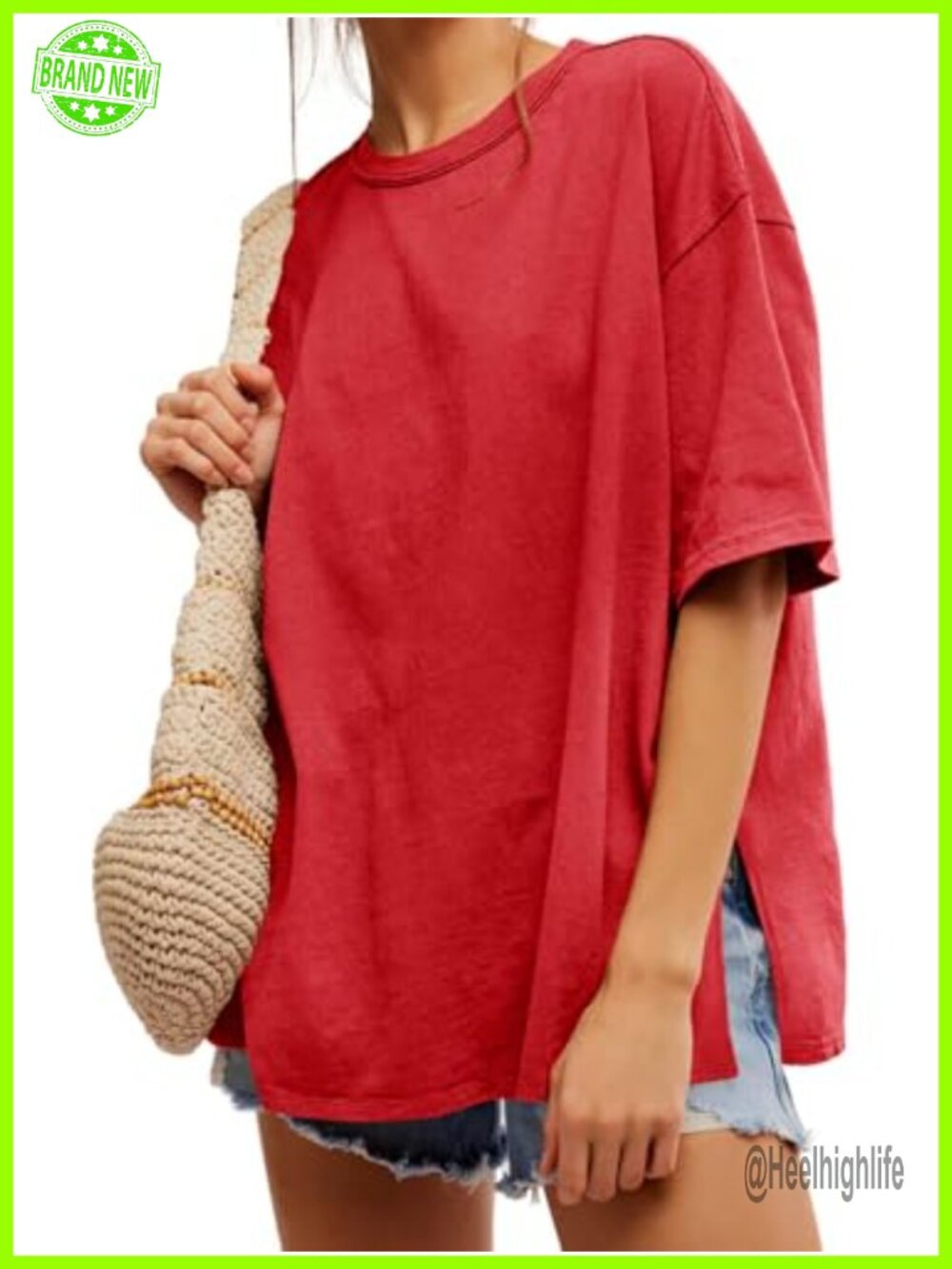 Oversized Short Sleeve T-Shirt Summer Casual Loose Fit Top